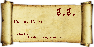 Bohus Bene névjegykártya